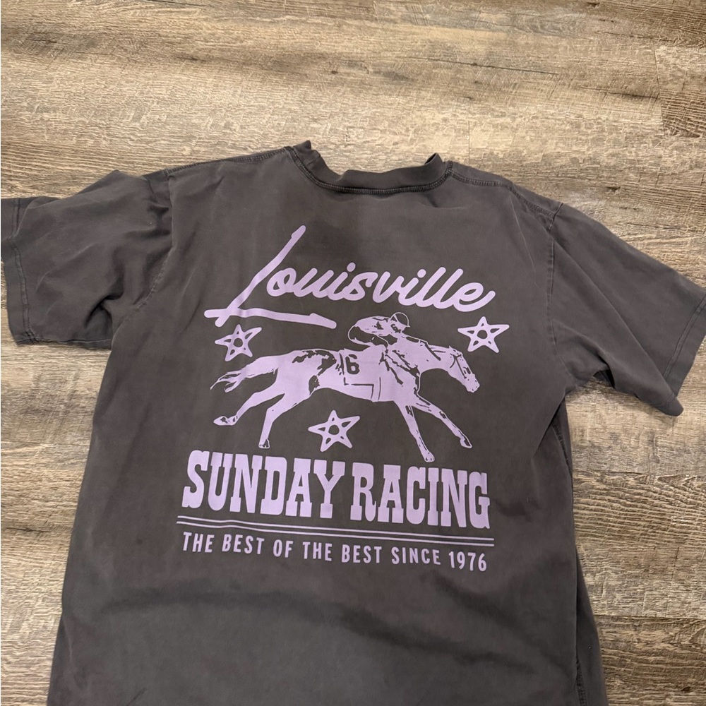 PacSun Gray Kids Tee with Purple Racing Print